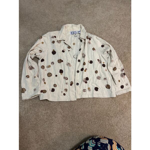 Women's K-E-R-E-N hart Jacket, L, Beige